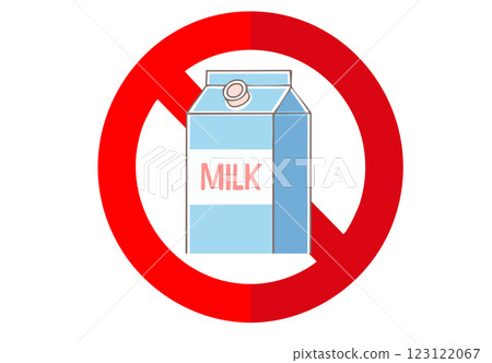 No milk used Allergy information Illustration Icon Milk allergy No milk used Allergy information Illustration Icon Milk allergy 123122067