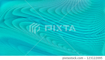 Abstract image of turquoise ripples of overlapping bird feathers 123122095