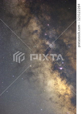 The center of the Milky Way in the early summer starry sky The center of the Milky Way in the early summer starry sky 123122264