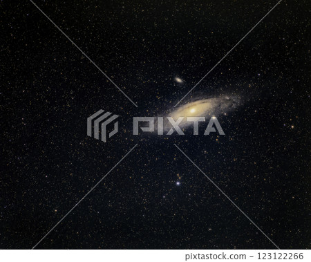 Andromeda Galaxy in the early summer starry sky Andromeda Galaxy in the early summer starry sky 123122266