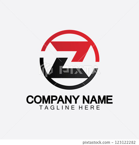 Letter Z number 2 logo icon vector illustration design template 123122282