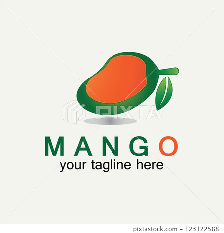 Mango fruit logo vector illustration design template. Mango in flat style. Mango icon. Mango and Healthy Fruit design with modern style. Vector illustration Mango fruit logo vector illustration design template. Mango in flat style. Mango icon. Mango and Healthy Fruit design with modern style. Vector illustration 123122588