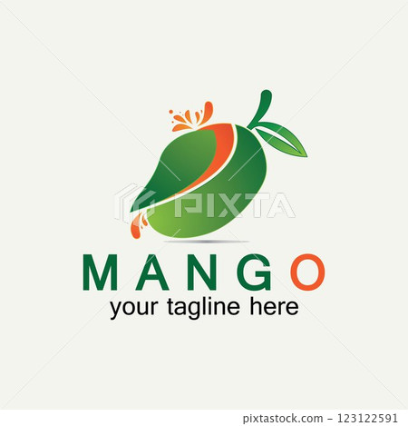 Mango fruit logo vector illustration design template. Mango in flat style. Mango icon. Mango and Healthy Fruit design with modern style. Vector illustration Mango fruit logo vector illustration design template. Mango in flat style. Mango icon. Mango and Healthy Fruit design with modern style. Vector illustration 123122591