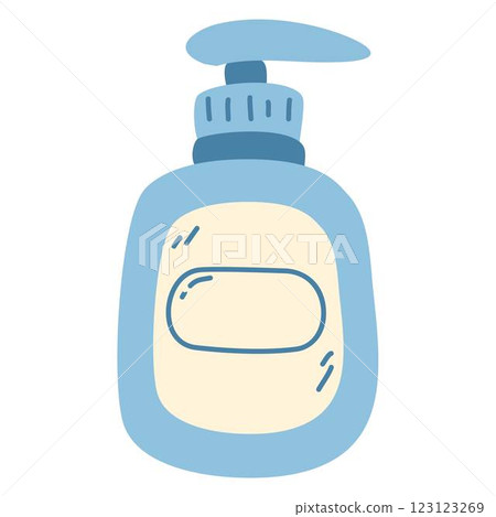 Liquid Soap Bottle hand drawn illustration Liquid Soap Bottle hand drawn illustration 123123269