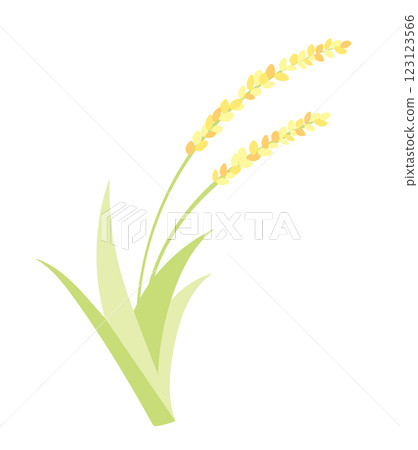 Ripened rice ears | Simple and easy illustration material 123123566