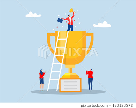 people cheerful leadership success,businessman winner raising flag on winning trophy.triumph or award winning, accomplishment people cheerful leadership success,businessman winner raising flag on winning trophy.triumph or award winning, accomplishment 123123578