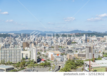 鹿兒島縣鹿兒島市:晴天的鹿兒島市街景(鴨池縣立棒球場週邊) 鹿兒島縣鹿兒島市:晴天的鹿兒島市街景(鴨池縣立棒球場週邊) 123123632
