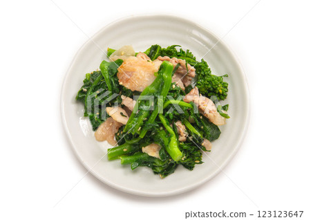 Stir-fried chima dilapa and pork 123123647