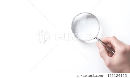 手中的放大鏡、搜尋與探索概念 123124133