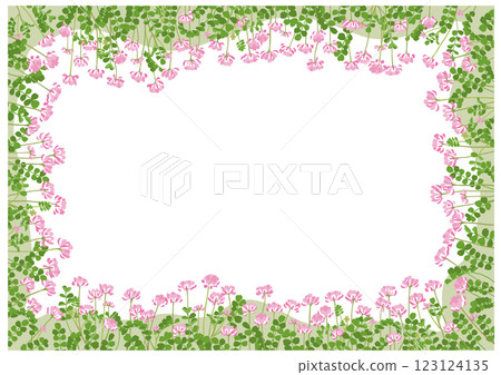 A rectangular frame illustration surrounded by lots of Chinese sedge A rectangular frame illustration surrounded by lots of Chinese sedge 123124135