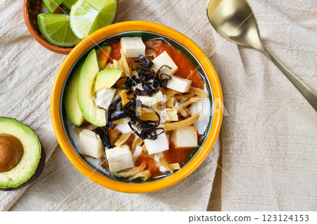 Mexican cuisine Sopa de Tortilla (Sopa Azteca) Mexican cuisine Sopa de Tortilla (Sopa Azteca) 123124153