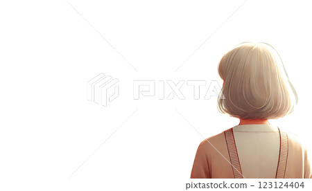 夢幻水彩風格的老年婦女背部插圖 / AI 生成 夢幻水彩風格的老年婦女背部插圖 / AI 生成 123124404