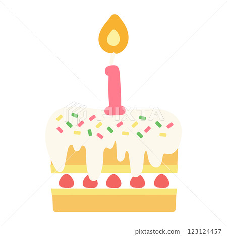 1 year old 1st anniversary birthday cake anniversary cake illustration 123124457