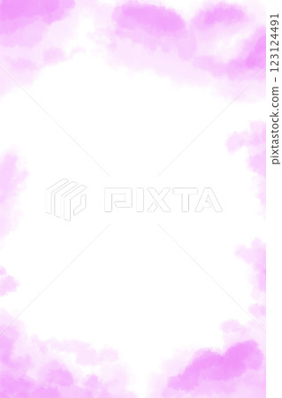 Vertical Frame With Pink Fluffy Clouds, Illustration Template For Web And Print Vertical Frame With Pink Fluffy Clouds, Illustration Template For Web And Print 123124491