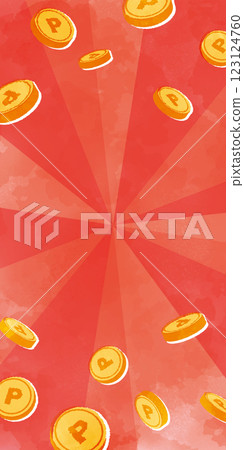 Watercolor coins background 123124760
