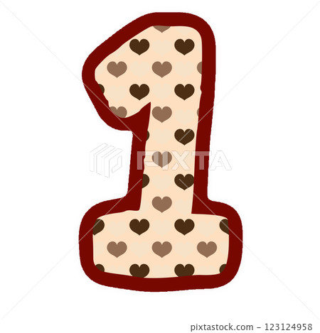 the number one is made up of hearts 123124958