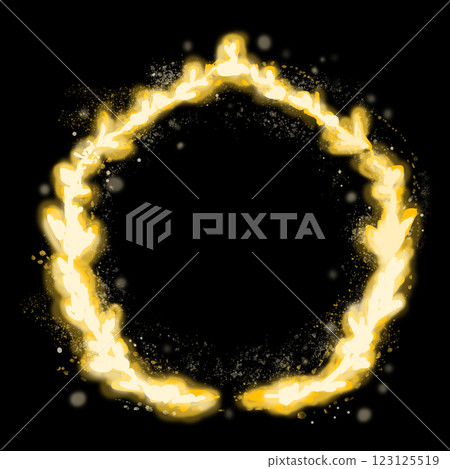 Golden Asymmetrical Neon Frame Illustration Template for Web and Print Golden Asymmetrical Neon Frame Illustration Template for Web and Print 123125519