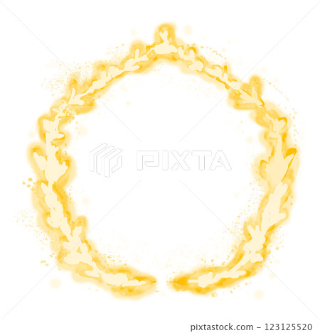 Golden Asymmetrical Neon Frame Illustration Template for Web and Print 123125520