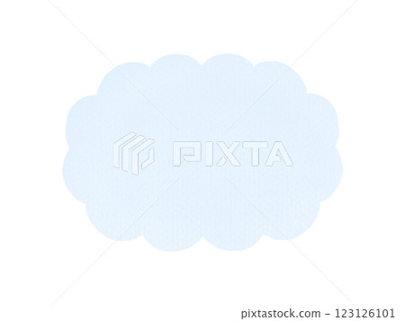 Crayon drawing: Simple and cute cloud icon: Speech bubble 123126101