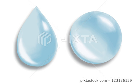 Realistic water drop illustration set 123126139