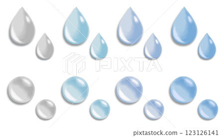 Realistic water drop illustration set Realistic water drop illustration set 123126141