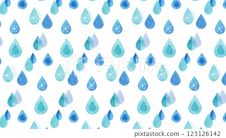 Cute drop pattern background illustration (light blue) Cute drop pattern background illustration (light blue) 123126142
