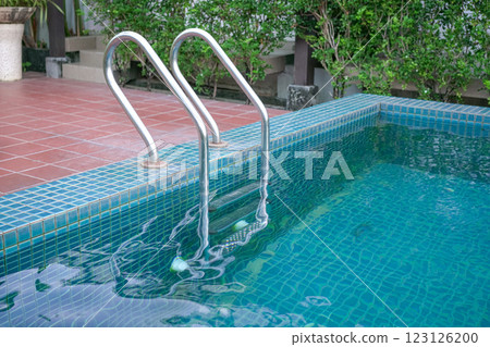 Swimming pool in a resort. 123126200