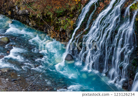 北海道美麗的藍色瀑布 123126234
