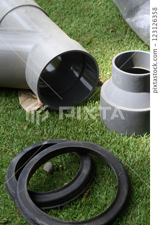 Waterwork construction Waterwork construction 123126358