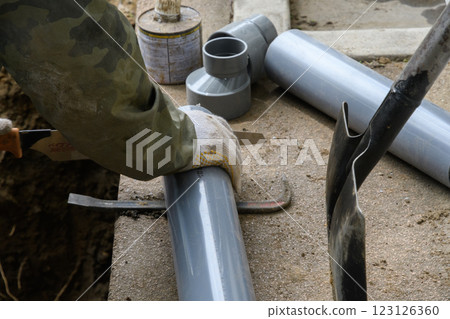 Waterwork construction 123126360