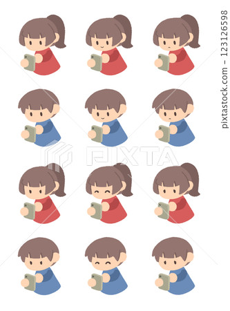 Illustration of a person using a smartphone Illustration of a person using a smartphone 123126598