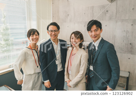 Colleagues working at the same company Colleagues working at the same company 123126902