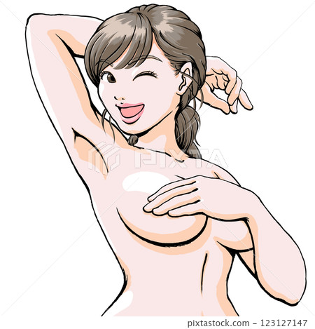 Hand bra _ Armpit showing _ Young woman posing sexy part 2 123127147