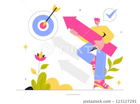 Self Improvement Illustration featuring Upskilling, Learning at Work, Educational Qualifications, and Personal Growth for Career and Self Development 123127291