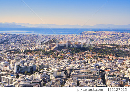 Beautiful view of Athens from Mount Lycabettus 123127915