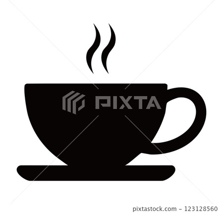 簡單的咖啡杯圖標 123128560