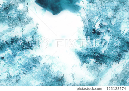 An image texture of the earth, as if seen from above, with a mixture of cold snow and ice 123128574