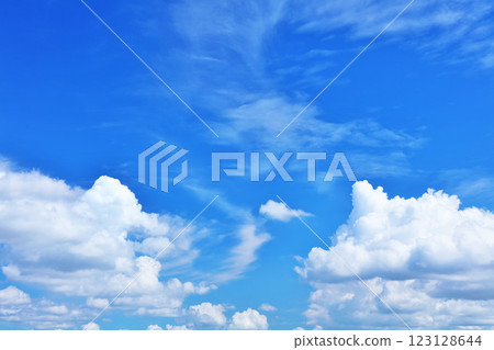 夏天藍天和雲彩 123128644