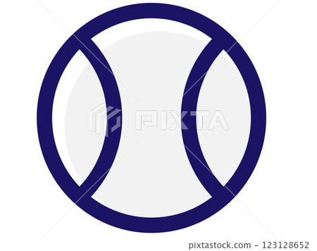 Simple baseball ball icon / vector illustration material (transparent background) Simple baseball ball icon / vector illustration material (transparent background) 123128652