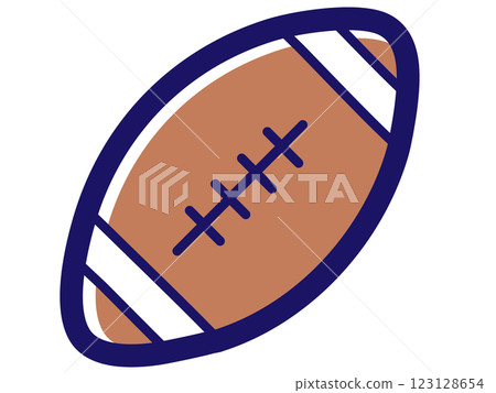 Simple American football icon / vector illustration material (transparent background) 123128654