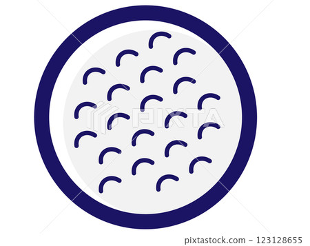 Simple golf ball icon / vector illustration material (transparent background) 123128655