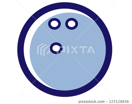 簡單的保齡球圖示/向量插圖素材（透明背景） 123128656