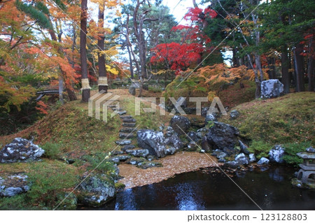 Scenery of Kosetsuen's garden in Hakodate 123128803