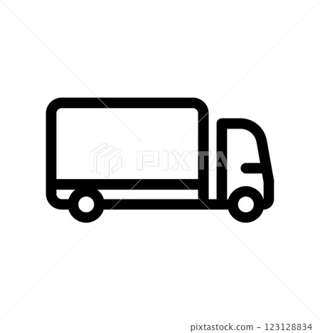 A clean and simple icon for cargo truck 123128834