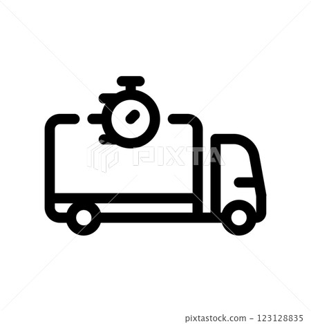 A clean and simple icon for fast delivery 123128835