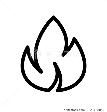 A clean and simple icon for flame 123128842