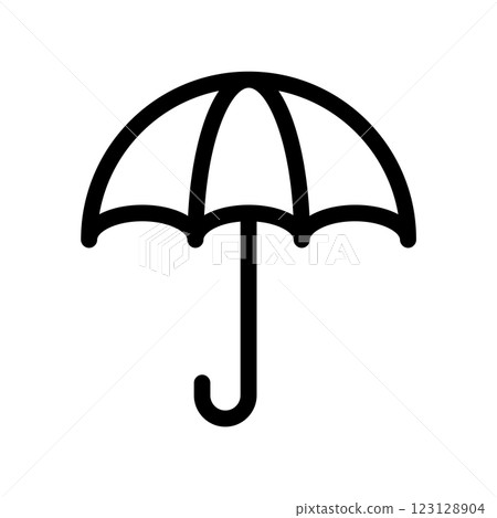 A clean and simple icon for umbrella 123128904