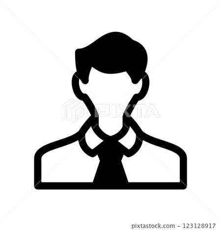 A simple vector icon representing uniformed person A simple vector icon representing uniformed person 123128917