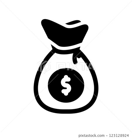 A simple vector icon representing money bag A simple vector icon representing money bag 123128924