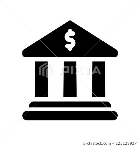 A simple vector icon representing government building 123128927